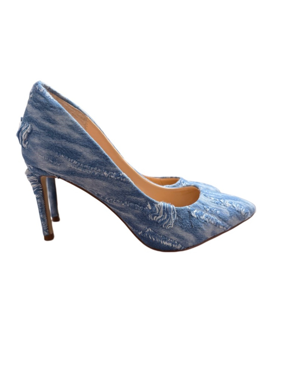 CHARLES BY CHARLES DAVID DISTRESSED DENIM HEELS - Picture 5 of 10